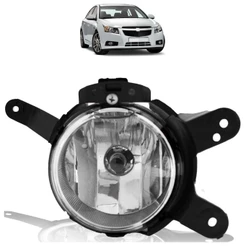 Farol Milha Auxiliar Cruze 2011 2012 2013 2014 Carcaça Preta Lente Lisa Acrilico