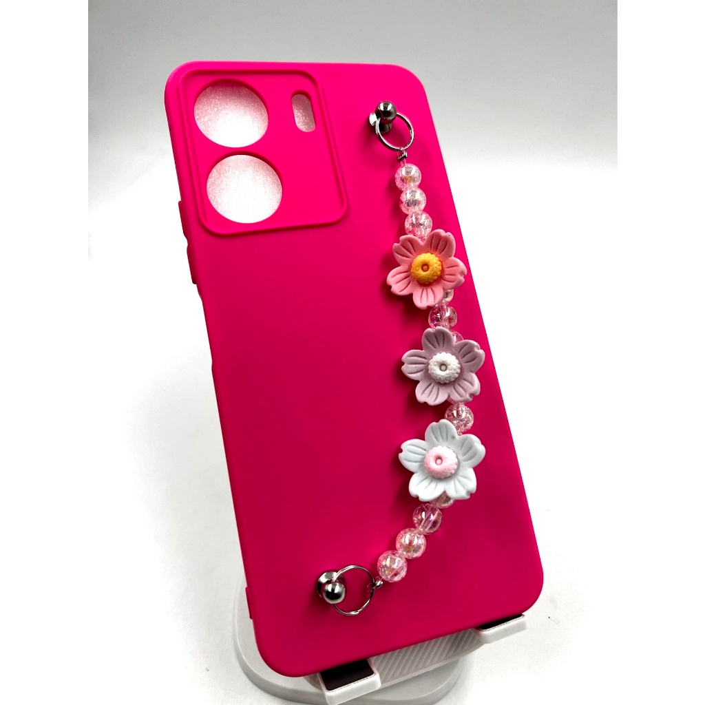 Capinha Silicone Para xiaomi REDMI 13C 4G / 13C 5G/ REDMI NOTE13 4G/ REDMI NOTE13 5G Aveludada Anti-queda com pulseira de flor