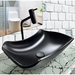 CUBA LOPAZZI PIA DE VIDRO ABAULADA FOSCA PARA BANHEIRO E LAVABO 45X30 + VÁLVULA CLICK FOSCA MODELO DE APOIO 10MM