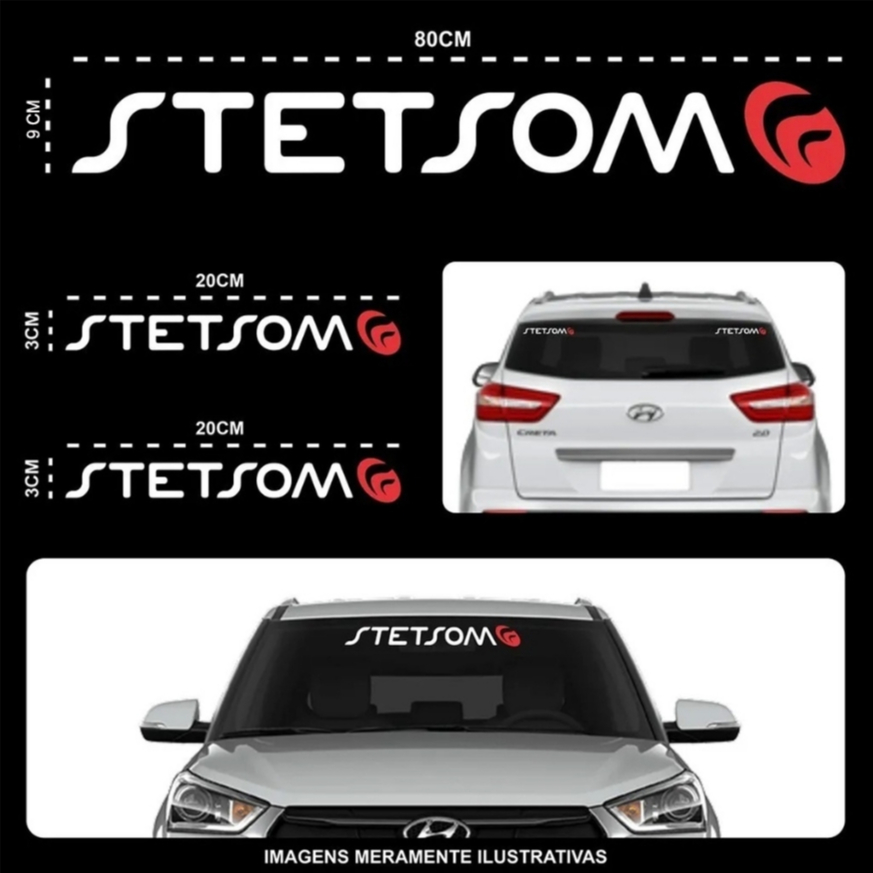 Kit Adesivos Tuning Parabrisa Stetsom Som Automotivo
