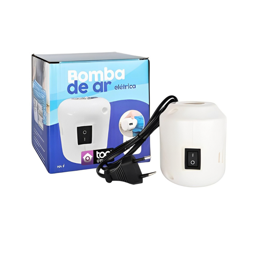 Bomba De Ar Elétrica 110V/127V Sucção Para Saco Á Vácuo Portátil