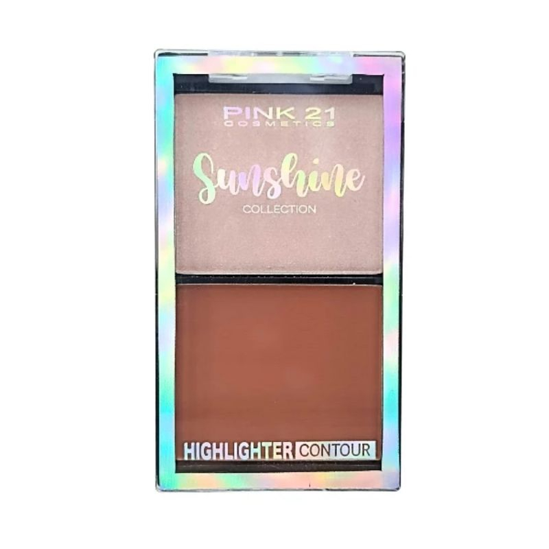 Paleta de Iluminador e Contorno Sunshine Highlighter Contour Pink 21