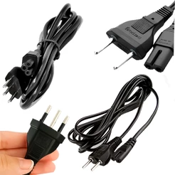 Cabo de Força Energia Bipolar - Tripolar 1,5m Para Tipo Fonte Radio Notebook Pc Monitor