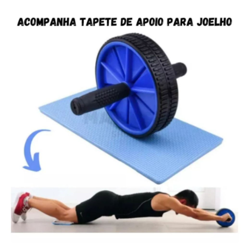 Roda Rolo Abdominal Premium Lombar Exercício Funcional Fitness