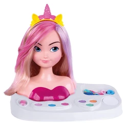 Boneca Charmosa Busto Make-Up Com Maquiagem e Acessórios de Cabelo Salão de Beleza e Penteados