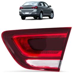 Lanterna Traseira Cobalt 2017 2018 2019 Tampa Porta Malas Bicolor Carcaça Preta Lente Lisa Acrilico
