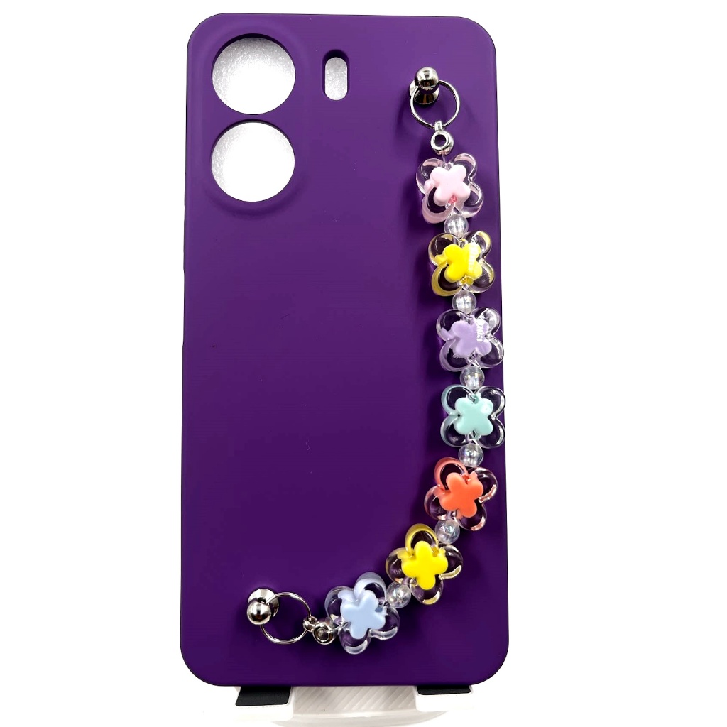 Capinha Silicone Para xiaomi REDMI 13C 4G / 13C 5G/ REDMI NOTE13 4G/ REDMI NOTE13 5G Aveludada Anti-queda com pulseira de flor 2