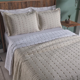 Cobre Leito Colcha 3 Peças SOLTEIRO CASAL QUEEN Percal 200 Fios Unique em Oferta na Shopee