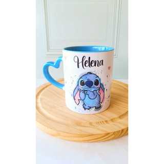 Caneca Alça de Coração Stitch em Oferta na Shopee