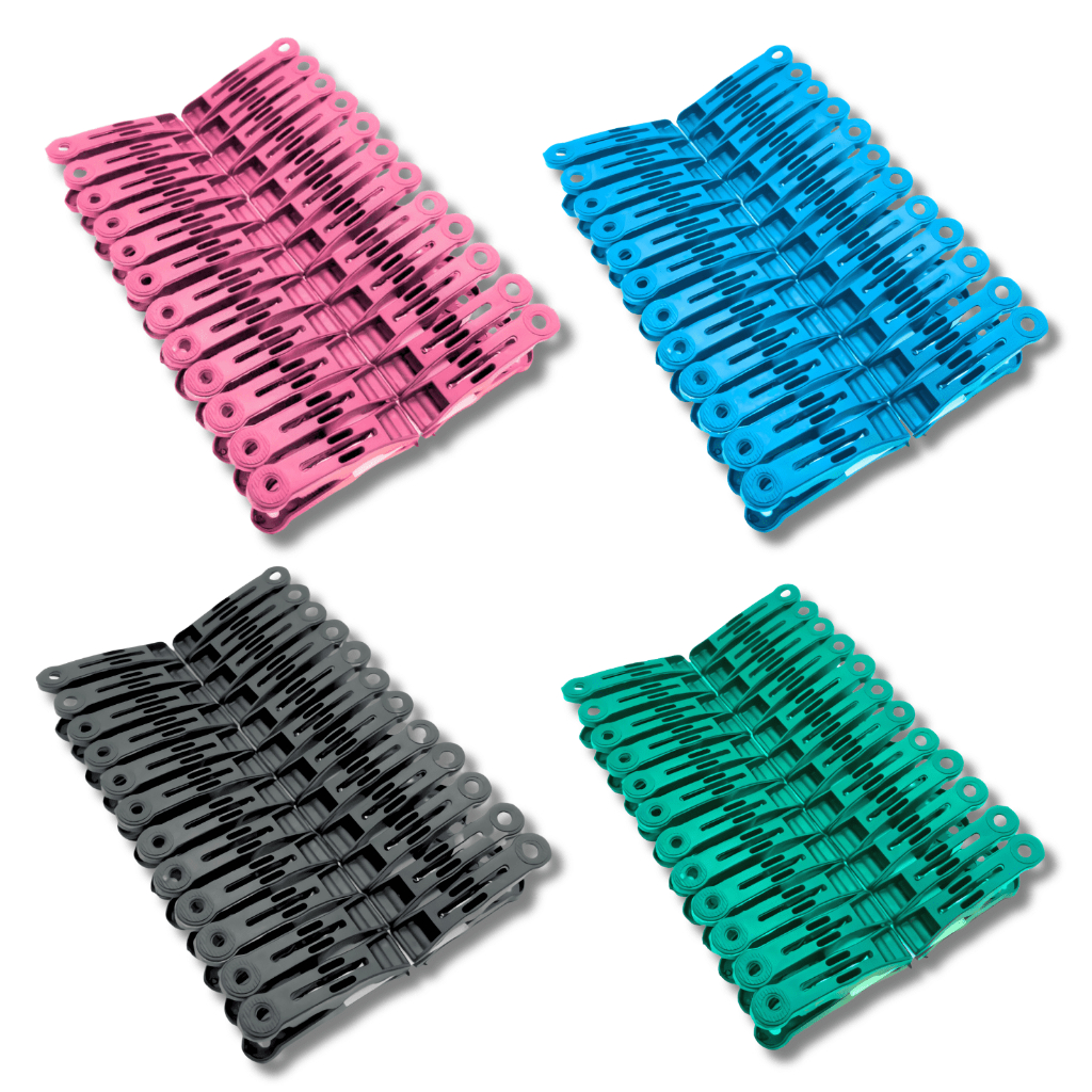 24 Prendedores Plástico para Varal de Roupas Pregador Reforçado Grampos de Roupas em Oferta na Shopee