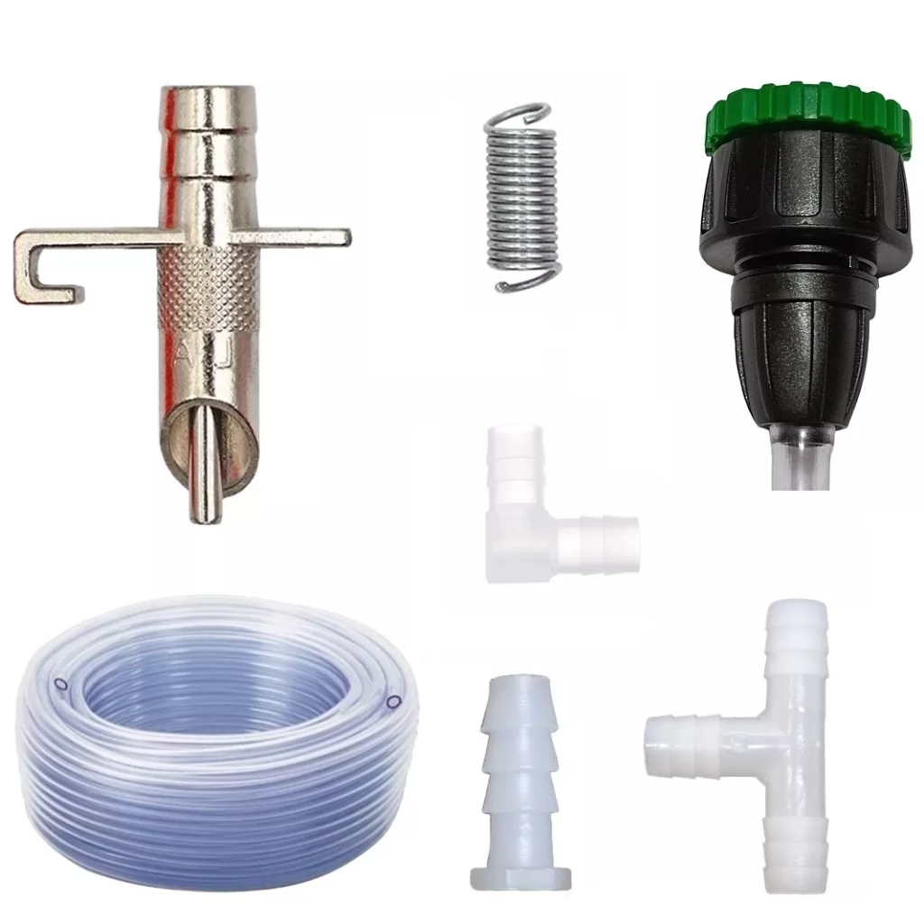 Kit 05 Bebedouros Para Roedores Pássaros + Mangueira e Adaptador