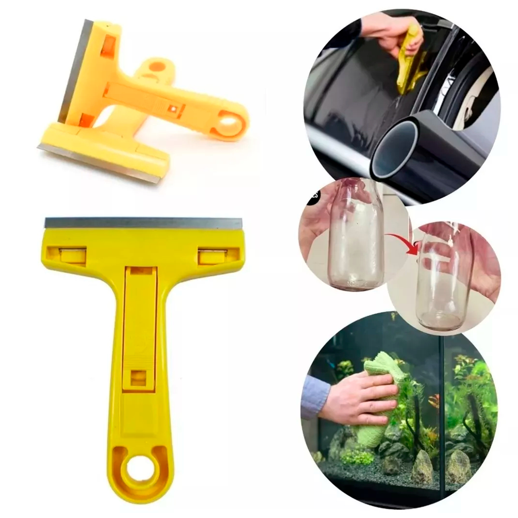 Raspador Universal Para Vidros Insulfilme Adesivos Cola Em Geral Aquário Lâmina Multiuso 15cm Raspar - Home & Living