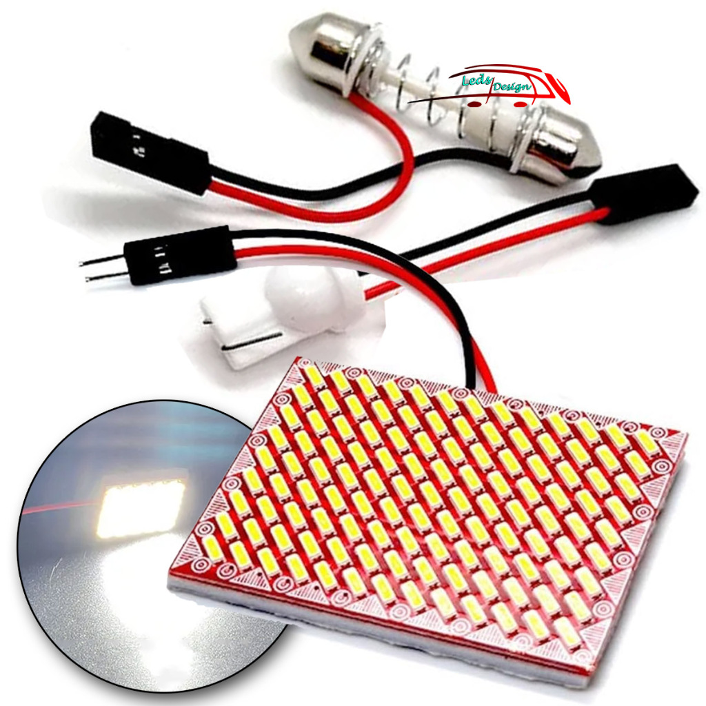 Super Placa 117 Leds Smd Holofote Super Branca 6000k 12v 10w Torpedo 31mm 36mm 39mm 41mm 42mm T10 Pingo T15