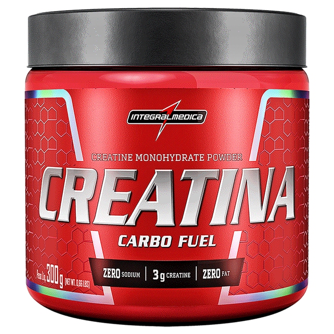 Creatina 300g Integral Medica Carbo Fuel Pote em Oferta na Shopee