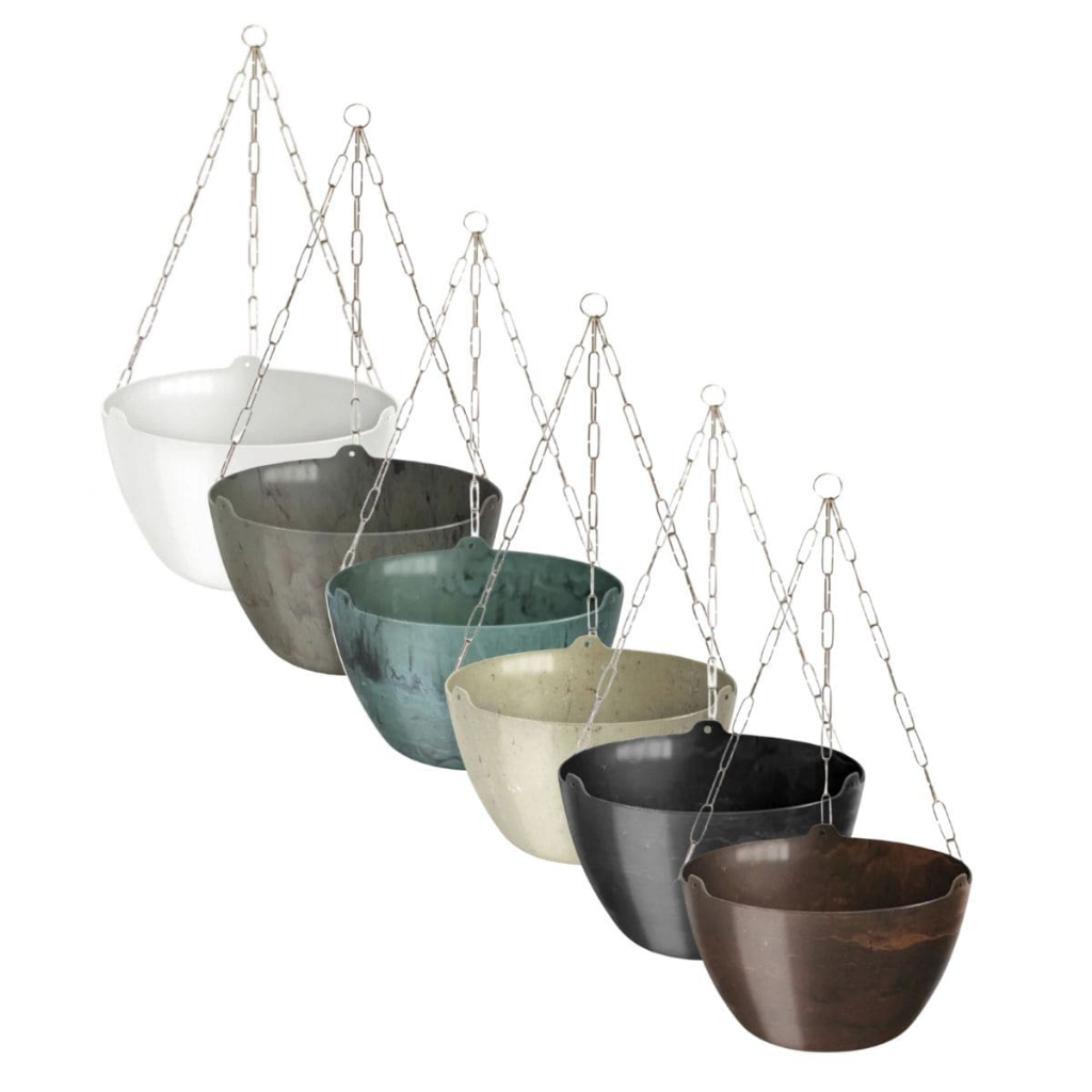 Vaso Cuia Cachepo Elegance 4 Litros Suspenso de Plástico Rígido + Corrente 44 cm Pendente Vaso e Planta na Parede em Oferta na Shopee