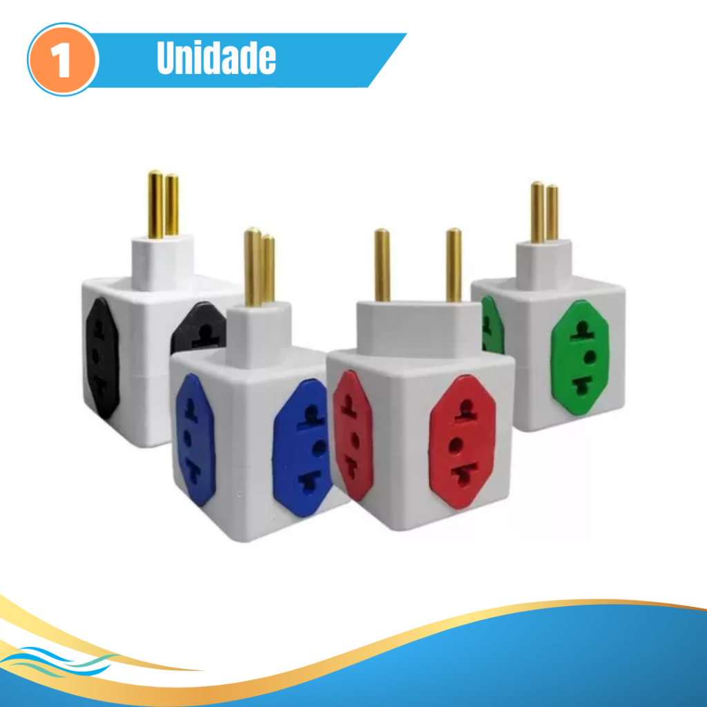 Adaptador Tomada Benjamin Cubo Unitário T 4 entradas 10a/20a