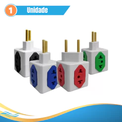 Adaptador Tomada Benjamin Cubo Unitário T 4 entradas 10a/20a