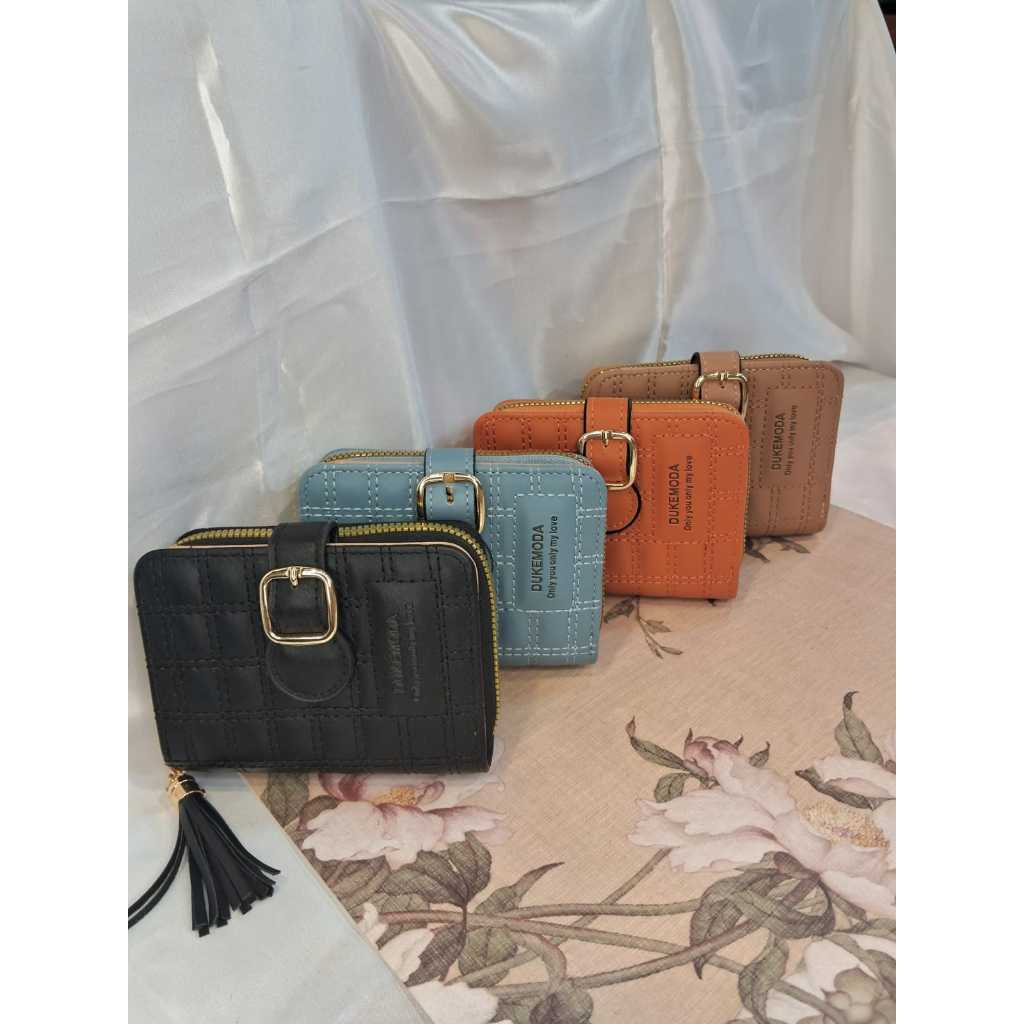 Carteira Feminina em Couro Pequena Slim Porta Cartoes e Moedas Estilosa e Elegante Bolsa de mão