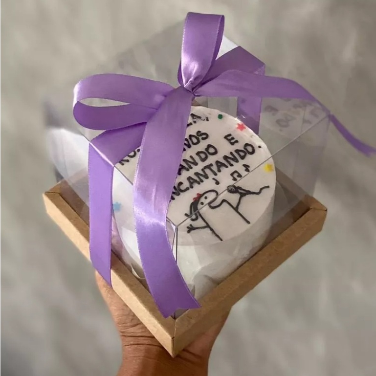 Caixa para Panetone 250g (12cm x 12cm x 12cm) Kraft  05 unidades Assk Rizzo Confeitaria - Stationery