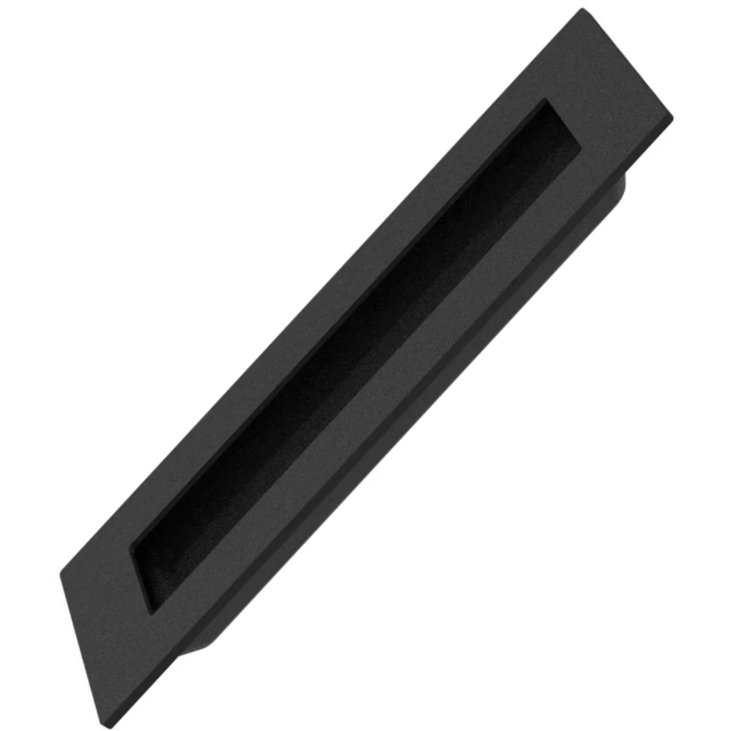 Puxador Embutir Porta Correr Concha Quadrado 30cm Preto Pado Unitário