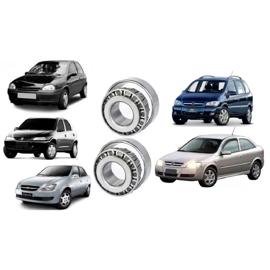 Kit 2 Rolamentos Lateral Coroa Caixa Satelite Câmbio Corsa Astra Zafira Meriva Montana Celta Prisma Agile Tigra N.32007X