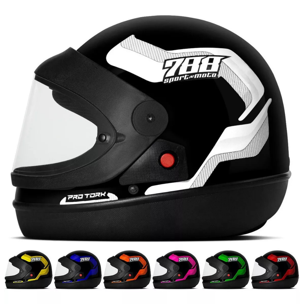 Capacete Para Moto SPORT MOTO Integral Pro Tork MASCULUNO FEMININO AUTOMATICO ENVIO IMEDIATO em Oferta na Shopee