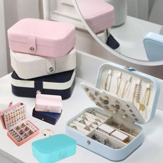 Porta Jóias Multi-Função Portátil De Couro Organizador De Duplo Compartimentos Jóias Bijuterias em Oferta na Shopee