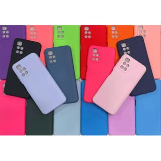 Kit - Capa Capinha Case + Película - Redmi 10 4G / Redmi 10 Prime - Silicone Aveludado Protetora Colorido em Oferta na Shopee