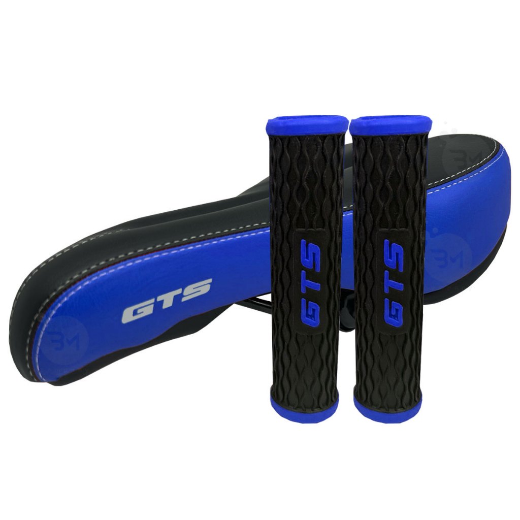 Ki Banco Selim Vazado De Bicicleta Bike GTS + Manoplas Ciclismo Colorido
