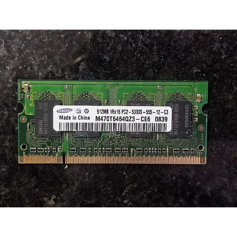 Memória RAM DDR2 512B 555Mhz Notebook