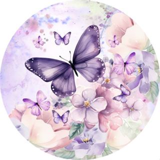 PAINEL REDONDO TECIDO SUBLIMADO BORBOLETA em Oferta na Shopee