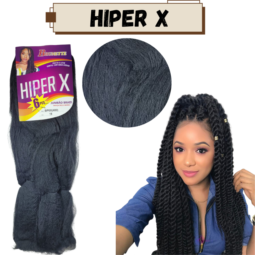 Cabelo Jumbo Jumbão Hiper X Tranças Kanekalon Box Braid 400g
