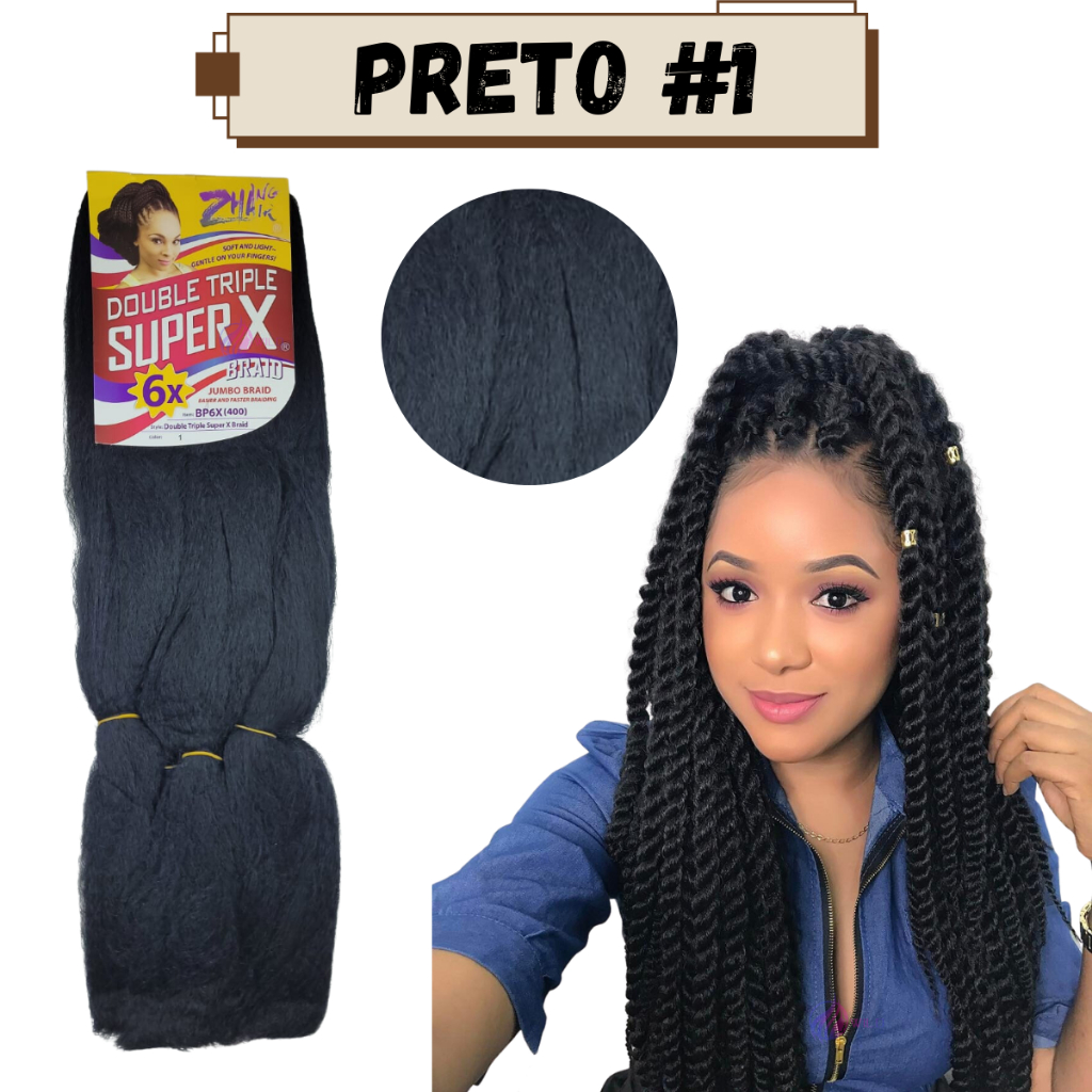 Cabelo Jumbo Jumbão Super X Tranças Kanekalon Box Braid 400g