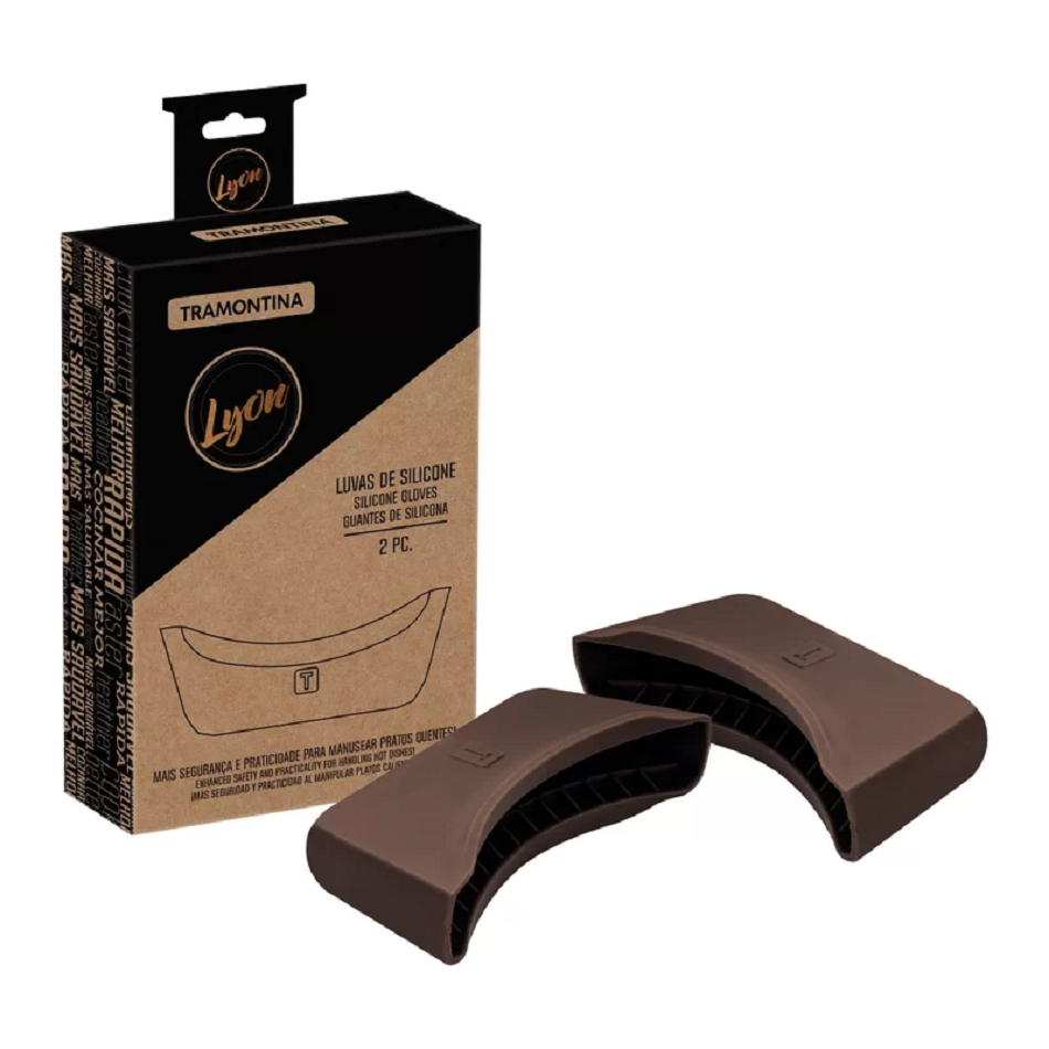 Conjunto Luvas de Silicone para Panela Lyon Capuccino 2 Peças Tramontina