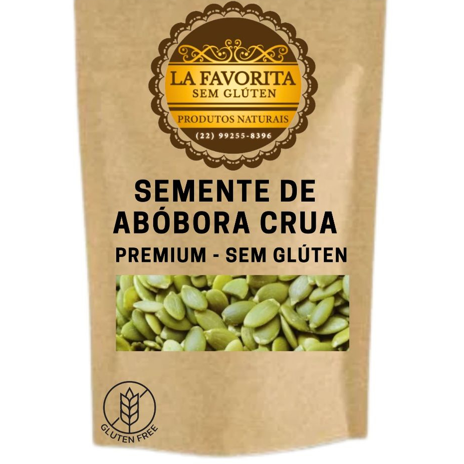 Semente de Abóbora - 250 g ou 500 g -  Crua Verde Sem Casca Premium - Sem Glúten La Favorita em Oferta na Shopee
