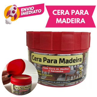 Cera Pasta Para Madeira De Abelha Com Carnauba Lustrar Móveis Conserva Brilho Duradouro Proteção