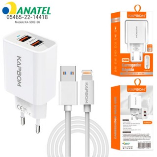 Carregador Para iPhone Original Turbo com 2 Usb Cabo Lighting