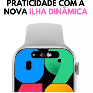 Smartwatch W29S Serie 9 Ilha Dinâmica ChatGPT  47mm GPS Bussola Armazena Arquivo foto musi...