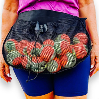 Bolsa Cintura para Bolas Bolinhas Bag Beach Tênis Ajustável Frescobol Ping Pong Pochete Bag em Oferta na Shopee