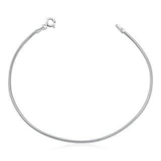 Pulseira Feminina de Prata 925 Rabo de Rato Redonda 1.4mm
