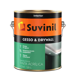 Tinta Para Gesso e Drywall Fosco Branco 3,6l Direto no Gesso e Drywall Acrílica Suvinil