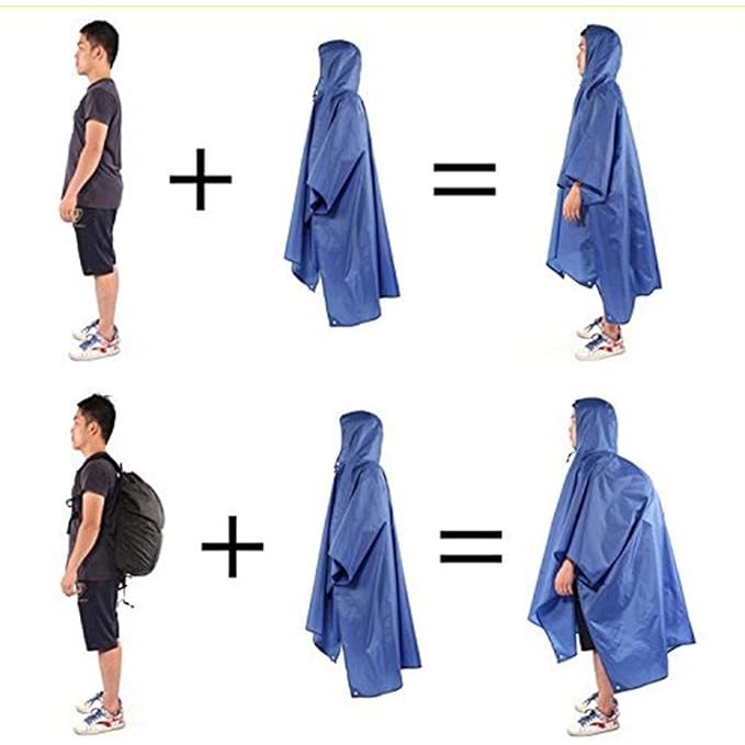 Capa De Chuva Poncho Pvc Forrado Tamanho Unico