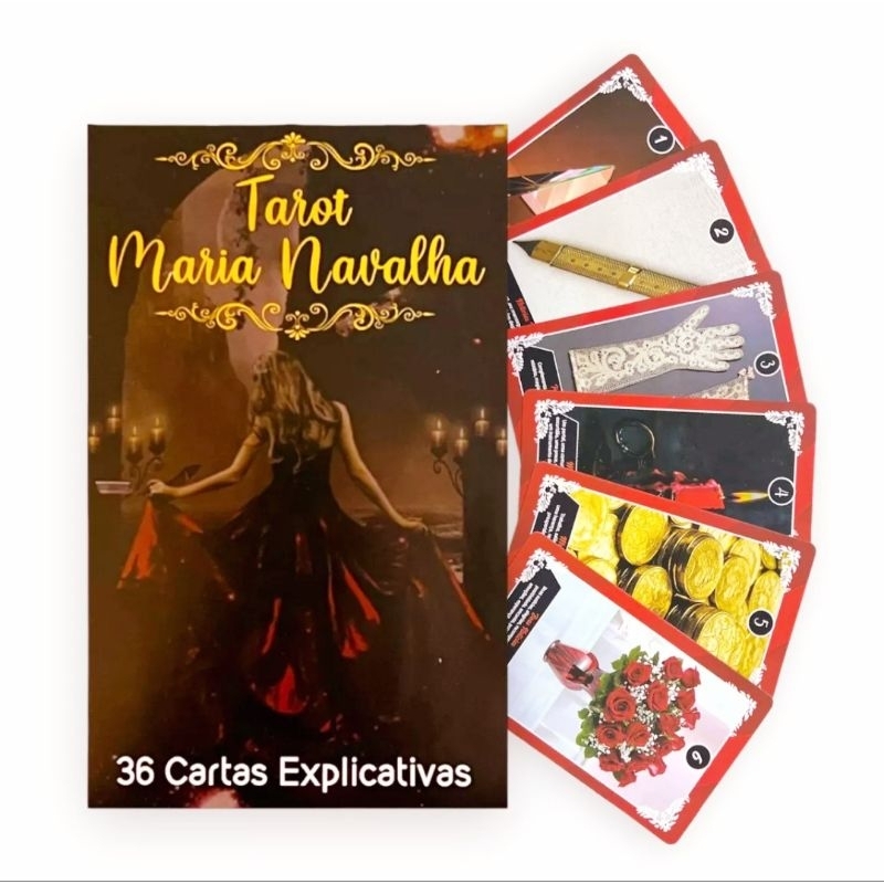 Baralho Tarot Oráculo Maria Navalha com Significados Umbanda Candomblé