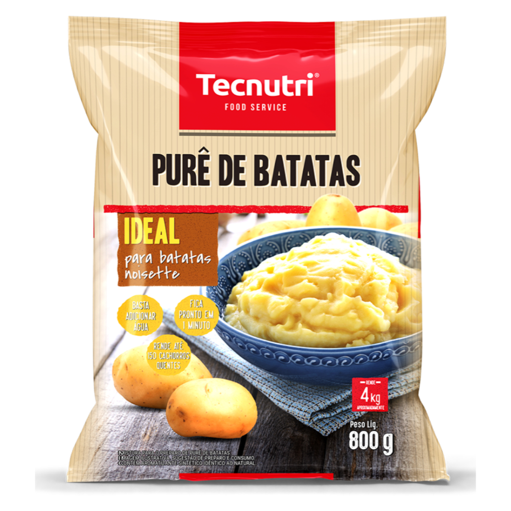 Purê de batatas instantâneo Tecnutri 800g em Oferta na Shopee