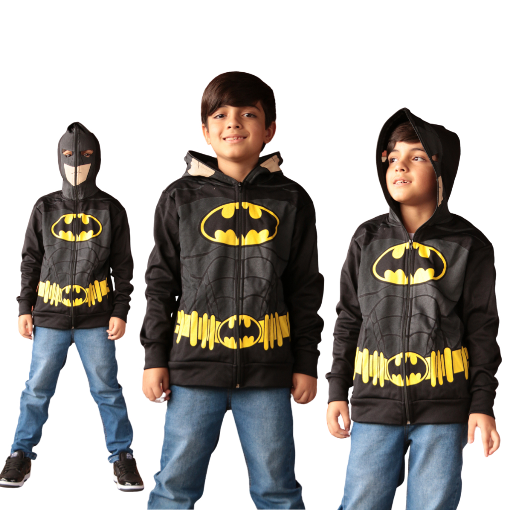 Blusa de Moletom infantil Personagem Batman capuz com máscara em Oferta na Shopee