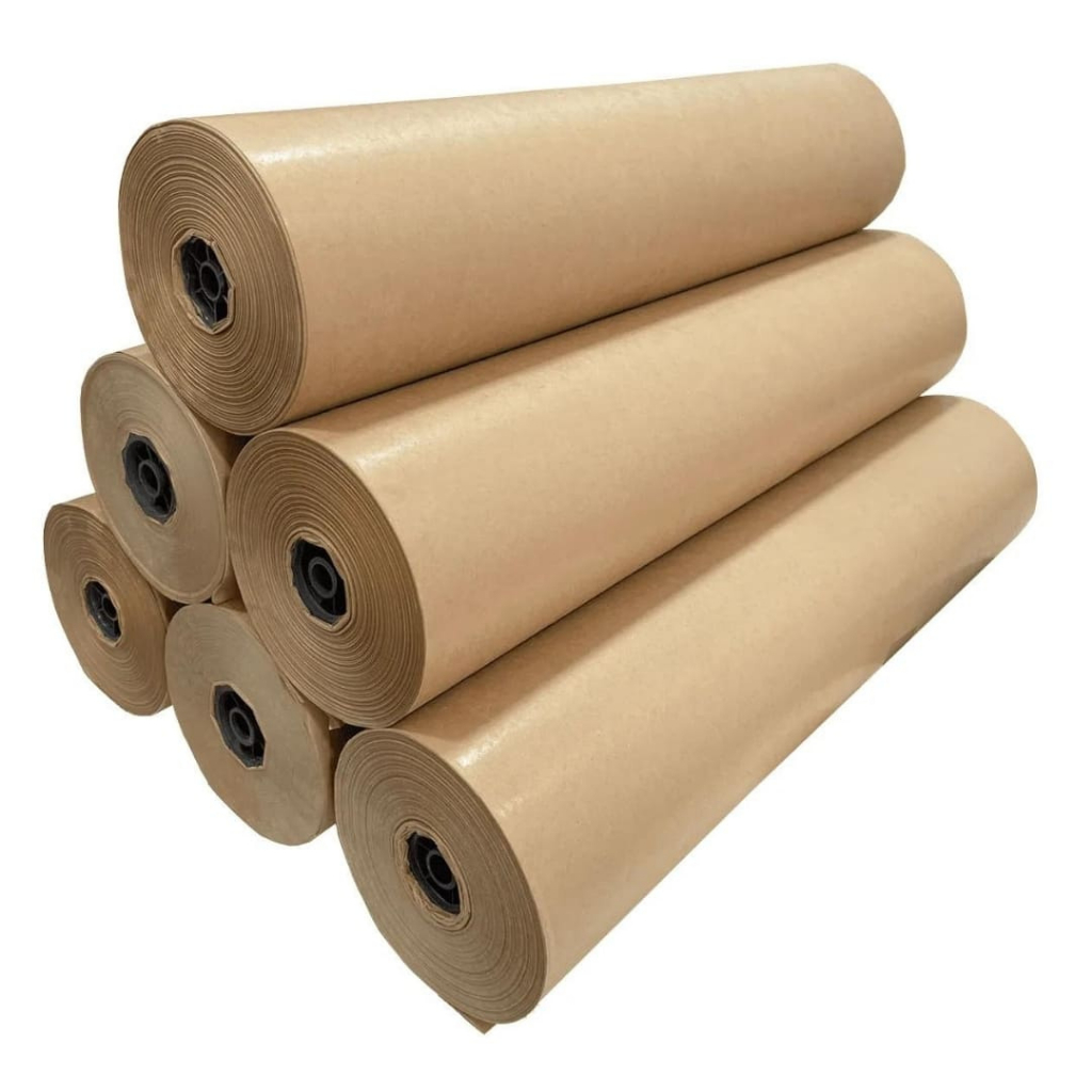 Bobina Papel Kraft pardo puro 40cm X 150 Metros 80 Gramas