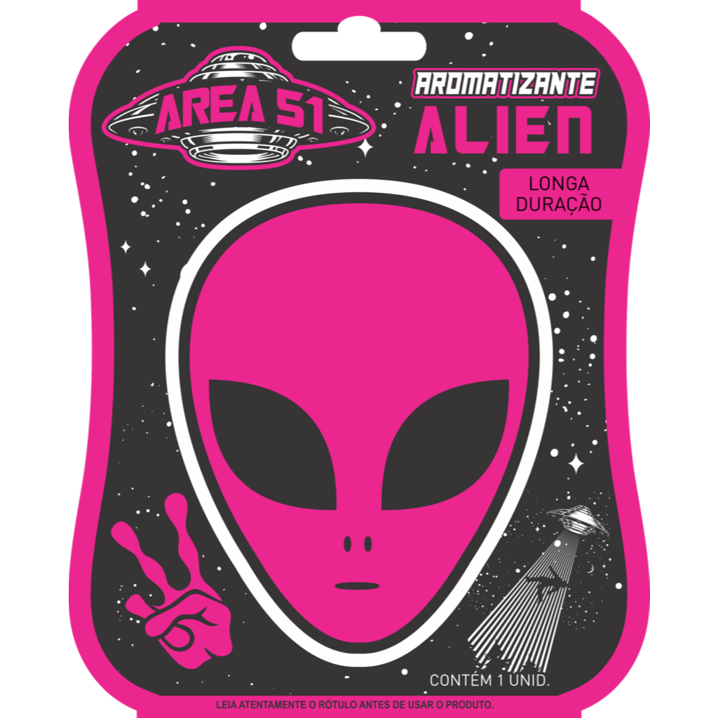 Aromatizante Miniatura Area 51 Alien Rosa Centralsul