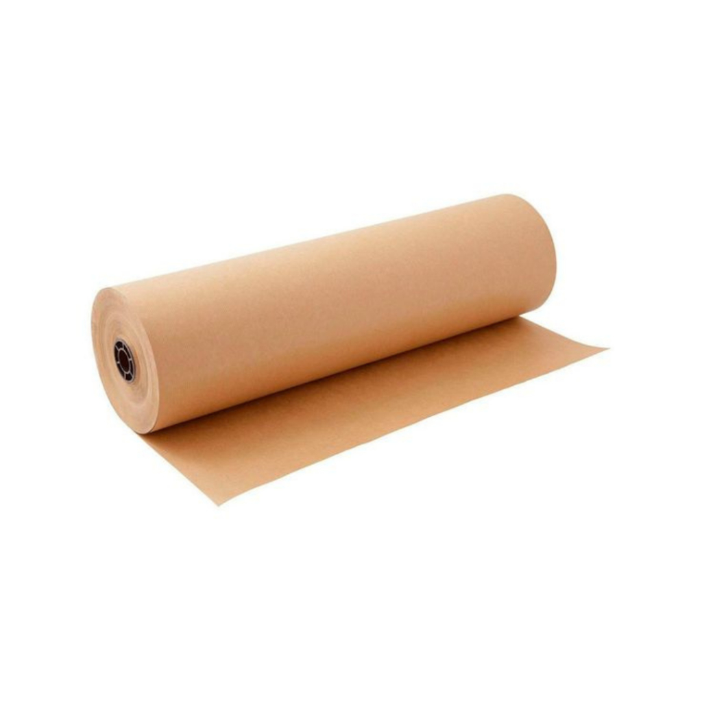 Bobina Papel Kraft pardo puro 3un 60cm X 150 Metros 80 Gramas
