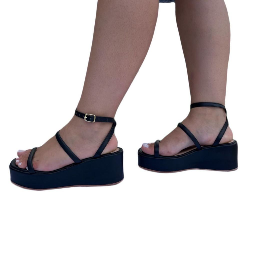 Sandália Feminina Anabela salto plataforma confortável promoção. em Oferta na Shopee