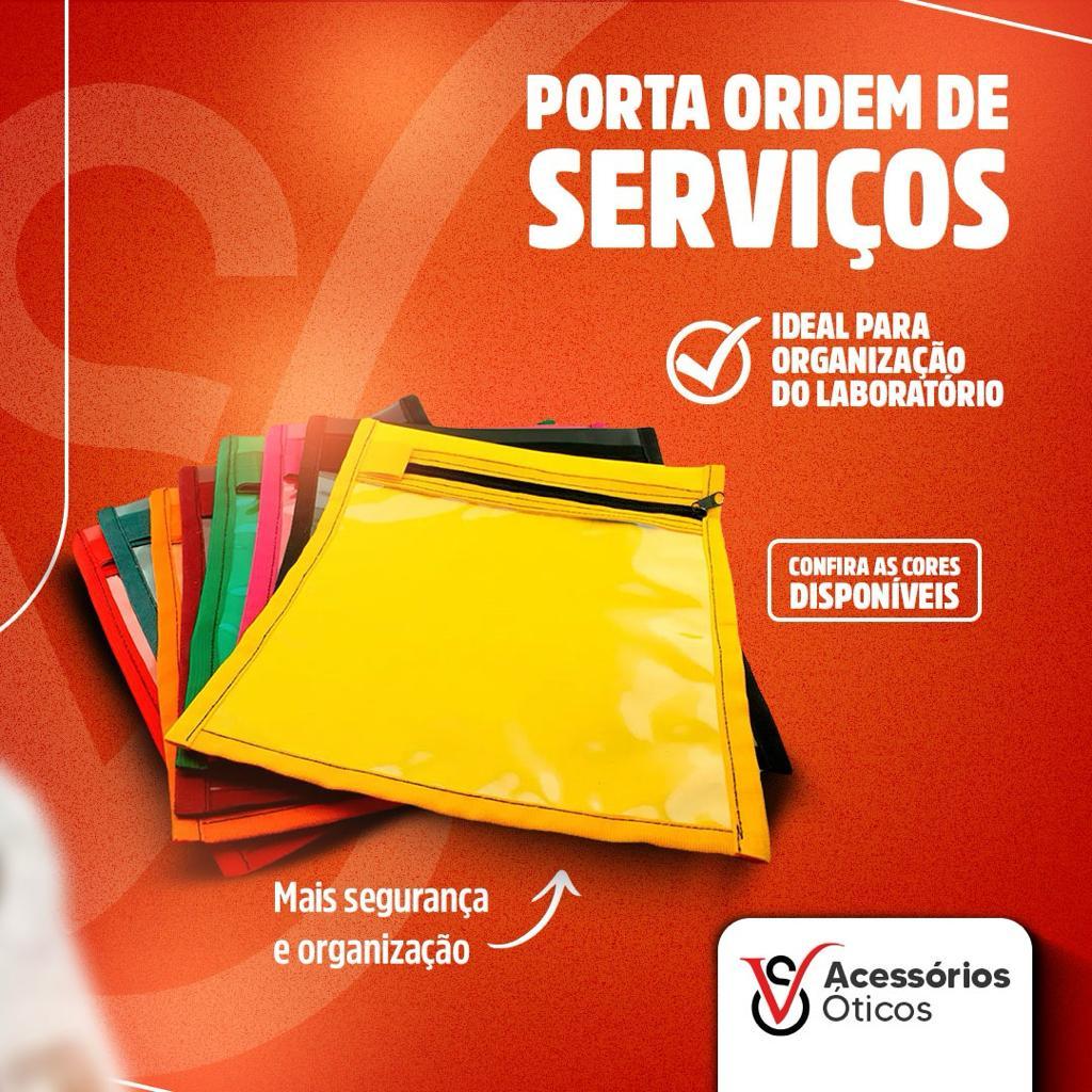 KIT Porta Ordem de Serviço Zíper para Óticas 30 unidades